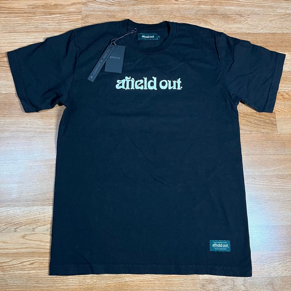 Afield Out Black Wordmark T Shirt Men’s Sz M New
